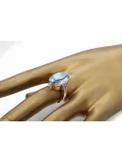 Originales Vintage-Roségold aus 14 Karat Aquamarin Ring Vintage vrc113r